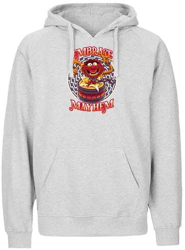 Embrace Mayhem - puppet, Animal, Drummer, Mayhem - Fairtrade Hoodie