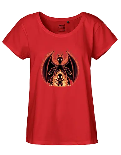 Fire Type Shadow - Starter, Pocket, Shadow - Fairtrade Girl Shirt
