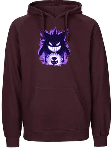 Ghost Type Shadow - Ghost Type, Pocket, Shadow - Fairtrade Hoodie