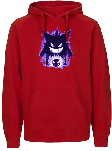 Ghost Type Shadow - Ghost Type, Pocket, Shadow - Fairtrade Hoodie