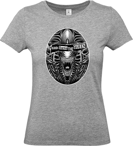 God Save the Queen - Sexpistol, Xenomorph, Alien, Queen - Standard T-Shirt (Frauen)