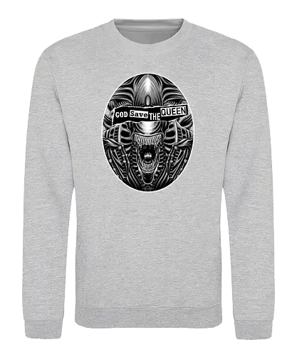 God Save the Queen - Sexpistol, Xenomorph, Alien, Queen - Sweatshirt
