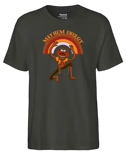 Mayhem Energy - Animal, Mayhem, Energy, Drummer - Fairtrade T-Shirt