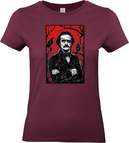 The Poet - Edgar Allan Poe, Poe, ravens, nevermore, litterature, romantism, halloween, spooky - Standard T-Shirt (Frauen)