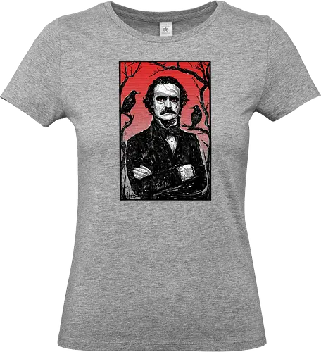 The Poet - Edgar Allan Poe, Poe, ravens, nevermore, litterature, romantism, halloween, spooky - Standard T-Shirt (Frauen)