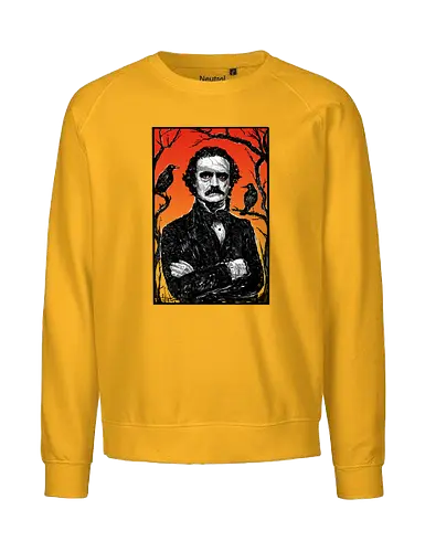 The Poet - Edgar Allan Poe, Poe, ravens, nevermore, litterature, romantism, halloween, spooky - Fairtrade Sweatshirt