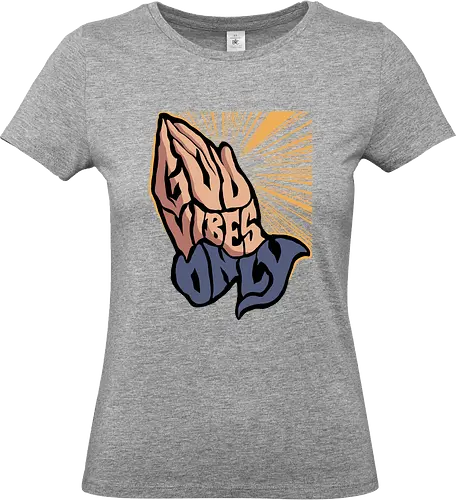 god vibes only - god, religion, trust, cool, typography, lettering, hand, tattoo - Standard T-Shirt (Frauen)
