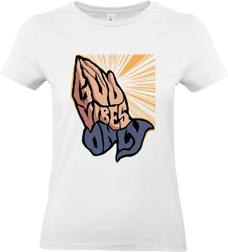 god vibes only - god, religion, trust, cool, typography, lettering, hand, tattoo - Standard T-Shirt (Frauen)