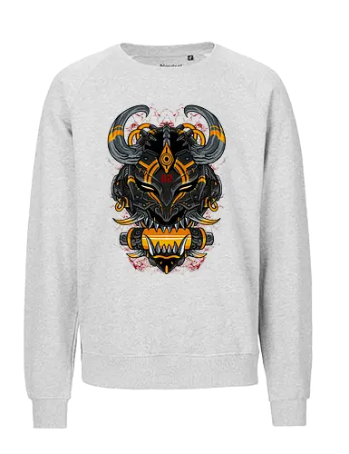 black oni  - oni, japanese, halloween, horror, devil, anime, samurai, ninja, shinobi - Fairtrade Sweatshirt