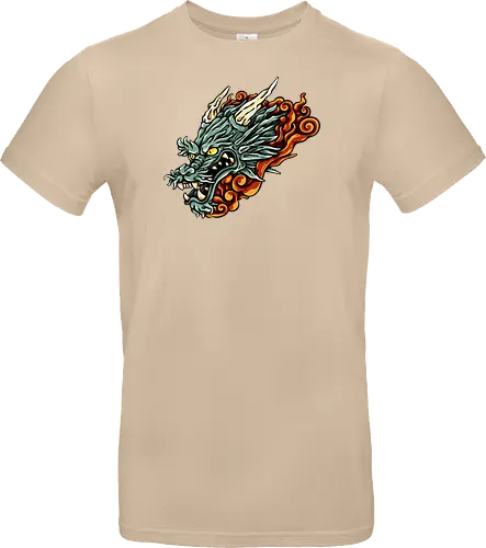 Green Asian Dragon Head Tattoo