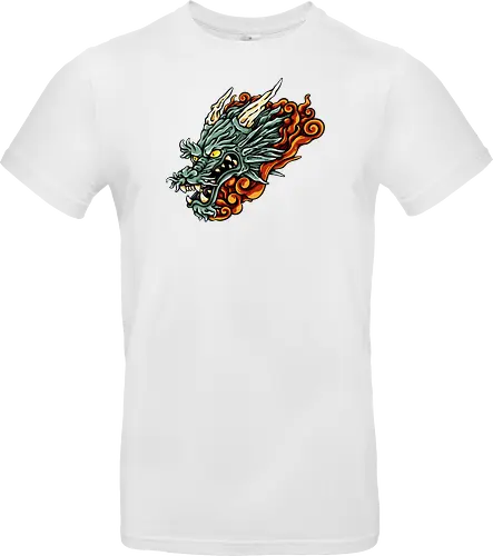 Green Asian Dragon Head Tattoo