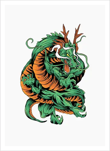 Angry Japanese Dragon Tattoo