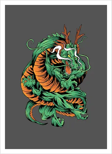 Angry Japanese Dragon Tattoo