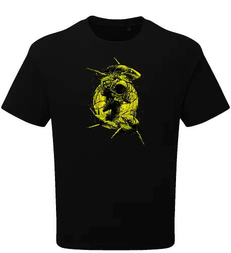 Astronaut Outer Space Deep Sea Diver Sharks Attack