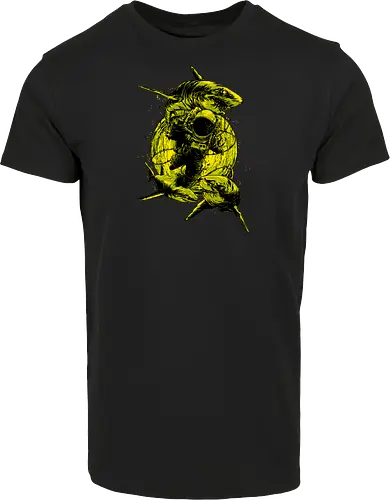 Astronaut Outer Space Deep Sea Diver Sharks Attack
