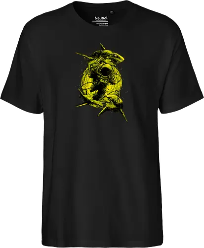 Astronaut Outer Space Deep Sea Diver Sharks Attack