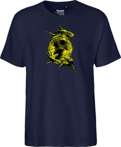 Astronaut Outer Space Deep Sea Diver Sharks Attack