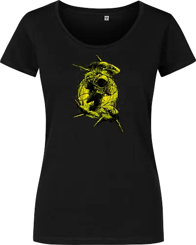 Astronaut Outer Space Deep Sea Diver Sharks Attack