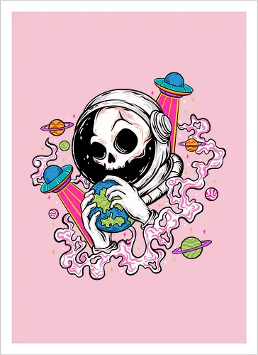 Skull Astronaut Tattoo