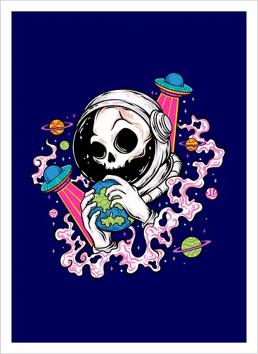 Skull Astronaut Tattoo