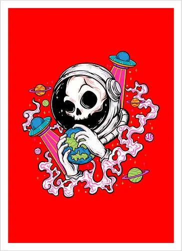 Skull Astronaut Tattoo