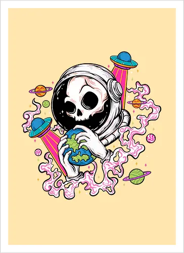 Skull Astronaut Tattoo