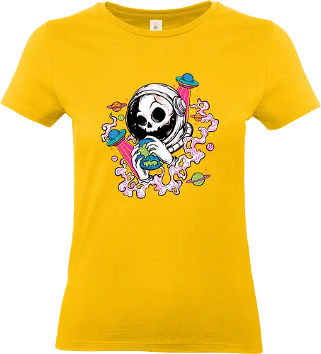 Skull Astronaut Tattoo - Astronaut art, Astronaut lover, Astronaut tripp, sky, solar system, space helmets, space time, space travel, spaced, spaceflight, spaceman, stars, trippy, universe, illustronii, adorable, astral, astrology, astronaut, aesthetic, illustration, astronauts, astronomy, cool, cosmic, cosmonaut, cosmos, cute, dead, death, fantasy, galaxy, gravity, interstellar, journey, moon, outer space, planet, planets, road trip, sci fi, science, science fiction, skeleton, skull astronaut - Standard T-Shirt (Frauen)