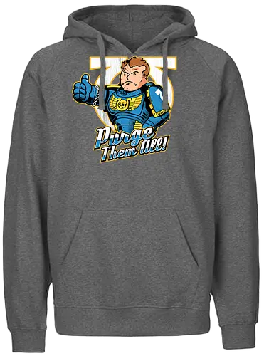 Purge them all - ultra, marine, space, emperor, war, game - Fairtrade Hoodie