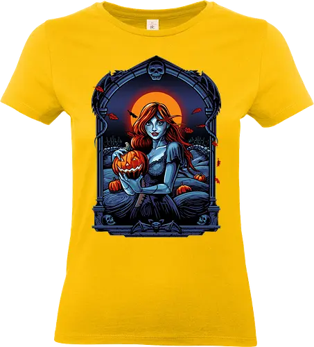 Autumn Wind - pumpkin, trick or treat, horror, girl, halloween, samhain - Standard T-Shirt (Frauen)