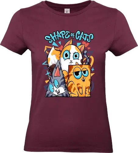 shape of cats  - cat, animal, cute, funny, shape, catlover, fun - Standard T-Shirt (Frauen)
