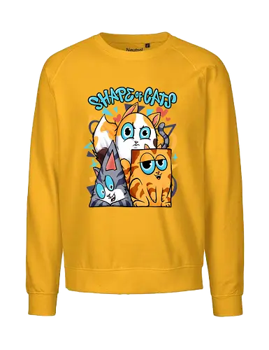 shape of cats  - cat, animal, cute, funny, shape, catlover, fun - Fairtrade Sweatshirt