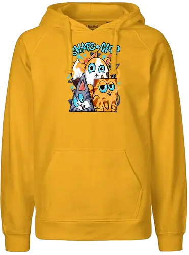 shape of cats  - cat, animal, cute, funny, shape, catlover, fun - Fairtrade Hoodie