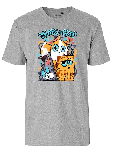 shape of cats  - cat, animal, cute, funny, shape, catlover, fun - Fairtrade T-Shirt