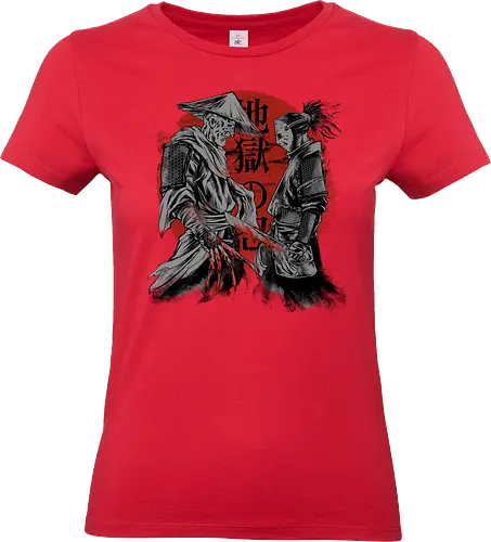 forbidden battle - samurai, ronin, shinobi, japanese, horror, halloween, jason, freddy - Standard T-Shirt (Frauen)