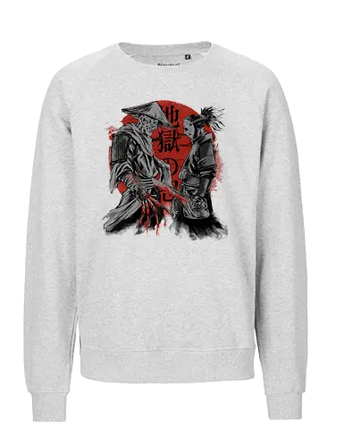 forbidden battle - samurai, ronin, shinobi, japanese, horror, halloween, jason, freddy - Fairtrade Sweatshirt