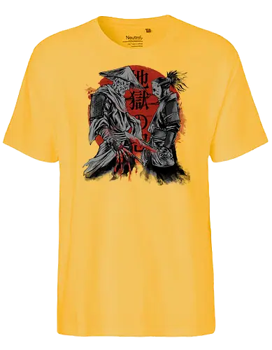 forbidden battle - samurai, ronin, shinobi, japanese, horror, halloween, jason, freddy - Fairtrade T-Shirt