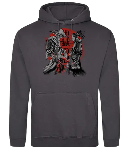 forbidden battle - samurai, ronin, shinobi, japanese, horror, halloween, jason, freddy - Standard Hoodie