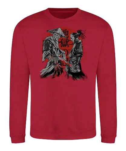 forbidden battle - samurai, ronin, shinobi, japanese, horror, halloween, jason, freddy - Sweatshirt