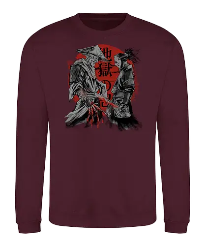 forbidden battle - samurai, ronin, shinobi, japanese, horror, halloween, jason, freddy - Sweatshirt