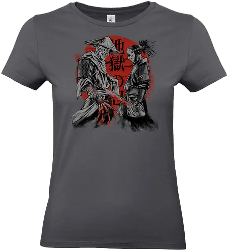 forbidden battle - samurai, ronin, shinobi, japanese, horror, halloween, jason, freddy - Standard T-Shirt (Frauen)