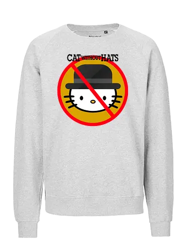 Cat Whitout Hats - Kitty, Orange, Clock, Hat - Fairtrade Sweatshirt