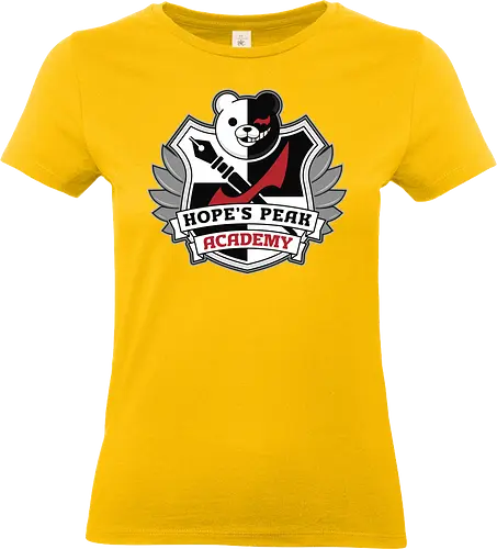 Academy Crest - anime, manga, despair, bear, monobear, video game, gamer, gaming, killing harmony - Standard T-Shirt (Frauen)