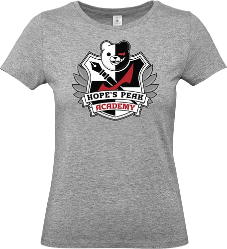 Academy Crest - anime, manga, despair, bear, monobear, video game, gamer, gaming, killing harmony - Standard T-Shirt (Frauen)