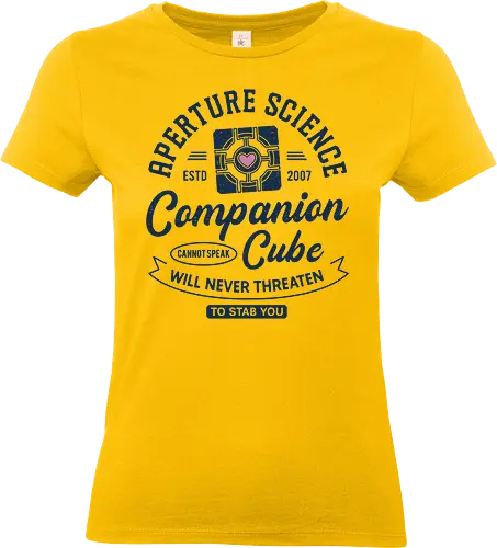 Cube Grunge Crest - the cake is a lie, potato, gaming, video games, gamer, chell, revolution, black, mesa, companion - Standard T-Shirt (Frauen)