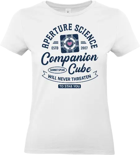 Cube Grunge Crest - the cake is a lie, potato, gaming, video games, gamer, chell, revolution, black, mesa, companion - Standard T-Shirt (Frauen)