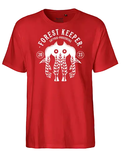 Forest Keeper Emblem - bracken, forest keeper, circuit bees, eyeless dog, giant, hoarding bug, game, video game, gamer, gaming, horror, survival, coop game, terror - Fairtrade T-Shirt