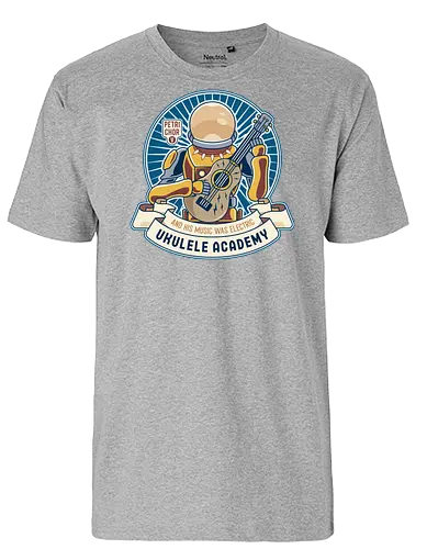 Space Ancient Ukulele Academy - ukulele, monsters, space, providence, indie game, gaming, video games, gamer, roguelike - Fairtrade T-Shirt