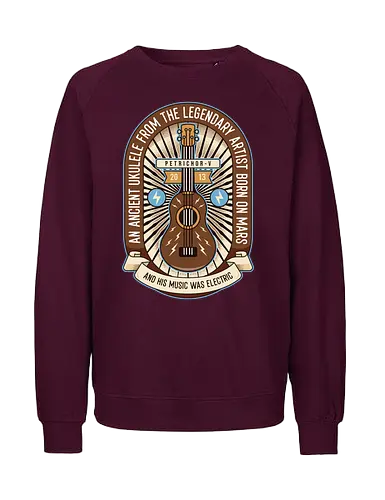 Space Ancient Ukulele - ukulele, monsters, space, providence, indie game, gaming, video games, gamer, roguelike, roguelite - Fairtrade Sweatshirt