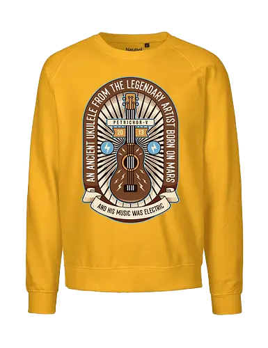 Space Ancient Ukulele - ukulele, monsters, space, providence, indie game, gaming, video games, gamer, roguelike, roguelite - Fairtrade Sweatshirt