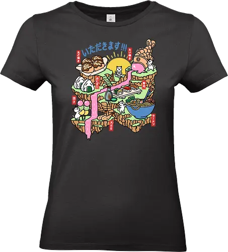 Itadakimasu  - itadakimasu, japanese food, ramen, noodles, taiyaki, takoyaki, onigiri, tempura, sushi, cats, funny - Standard T-Shirt (Frauen)